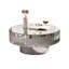 Table basse ronde avec miroir