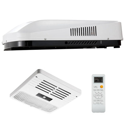 Rv Air Conditioner, 15000 Btu Rv Ac Unit, 120v Ducted Rooftop Air Conditioner With Heat Pump & Cooling, Variable Speed Easy Install Quiet Ac Unit With Adb Button Control & Remote Control, White