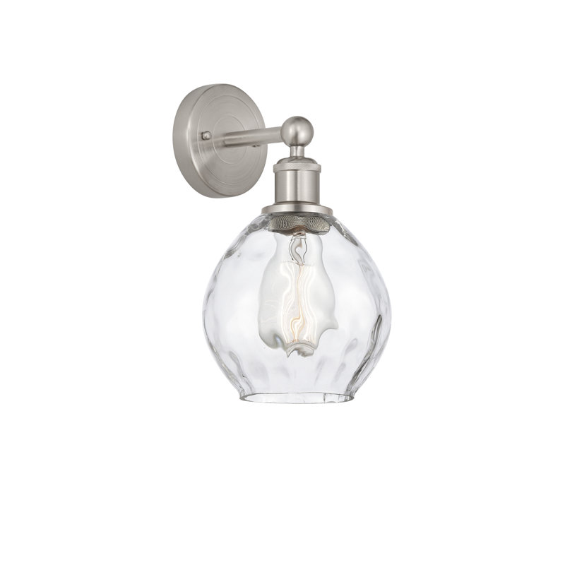 Chalco 1 Light Steel Armed Sconce, Brushed Satin Nickel