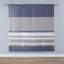 Édredon et drap-housse rayé bleu-gris pour lit double