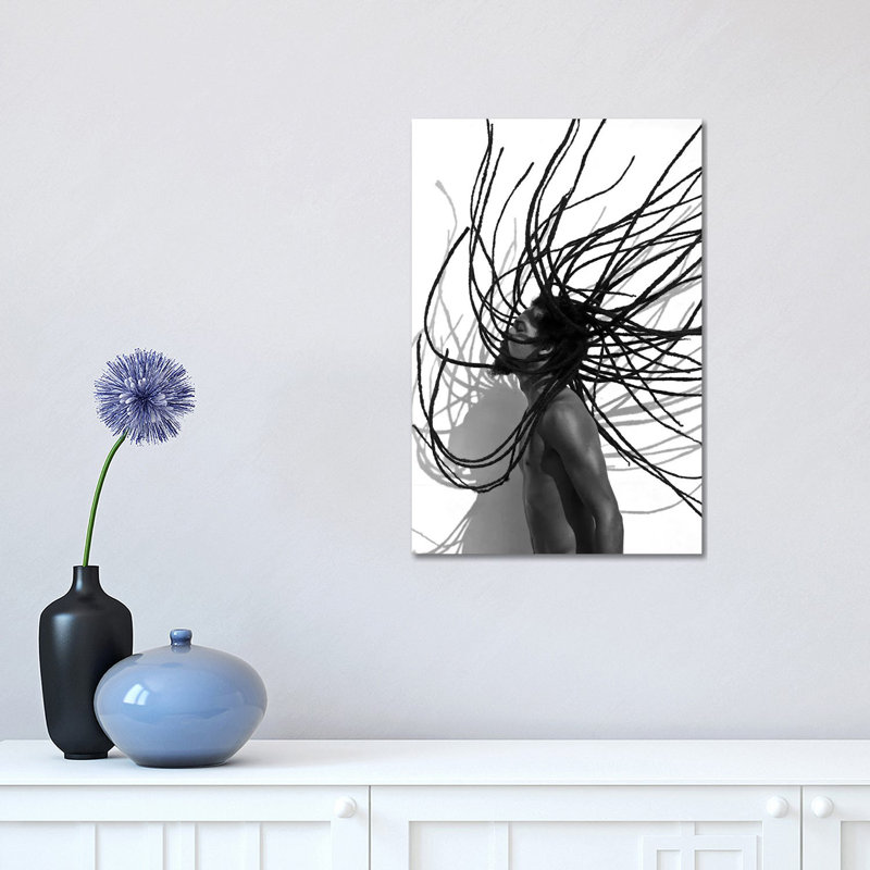 "Locs" par Gregory Prescott, impression, Toile tendue, Pas de tapis, H 18 po x l 12 po x 1,5 po