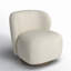 Fauteuil demi-tonneau pivotant rembourré Nanni-93494368