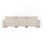 Chenille Sectional Sofa with Bluetooth Speaker,Comfy Cloud Couch Set with Drop Down Table-1670368266