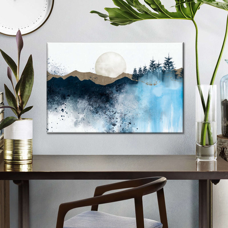 «Pine Trees Mountain», reproduction sur toile, H 8 po x l 12 po x P 1 po