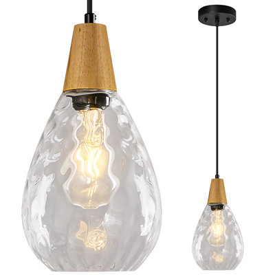 Luminaire suspendu moderne en verre pour îlot de cuisine avec îlot de cuisine E26