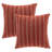 Burlap Striped Pillow Cover-2090349341