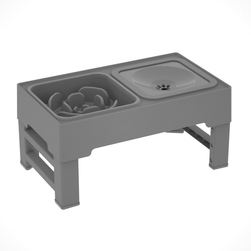 Ericka Elevated Feeder, Grey