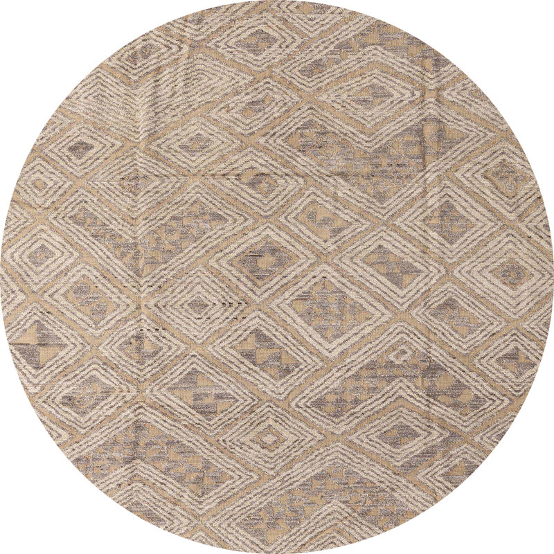 Tapis abstrait à motif abstrait moderne 5100, Rond 6 pi
