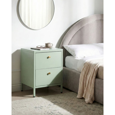 43 cm W Steel Bedside Table