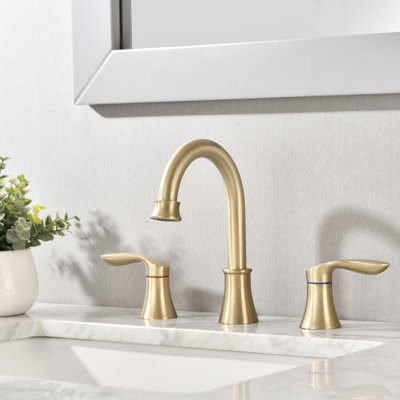 Widespread Bathroom Faucet With Pop Up Drain