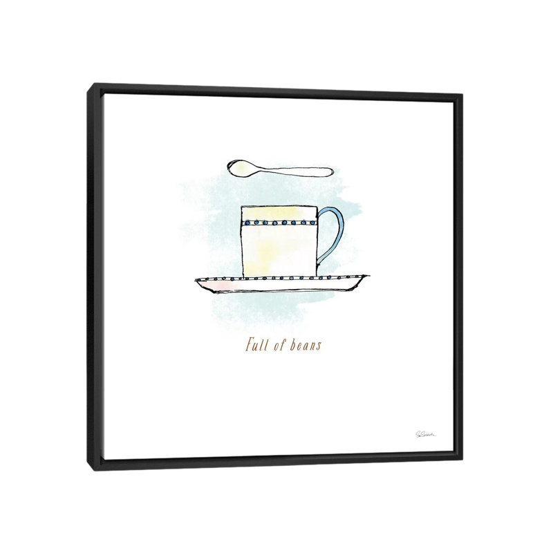 Good brasserie iii, impression sur toile tendue, H 18 po x l 18 po x P 1,5 po, Toile avec cadre noir, Pas de tapis