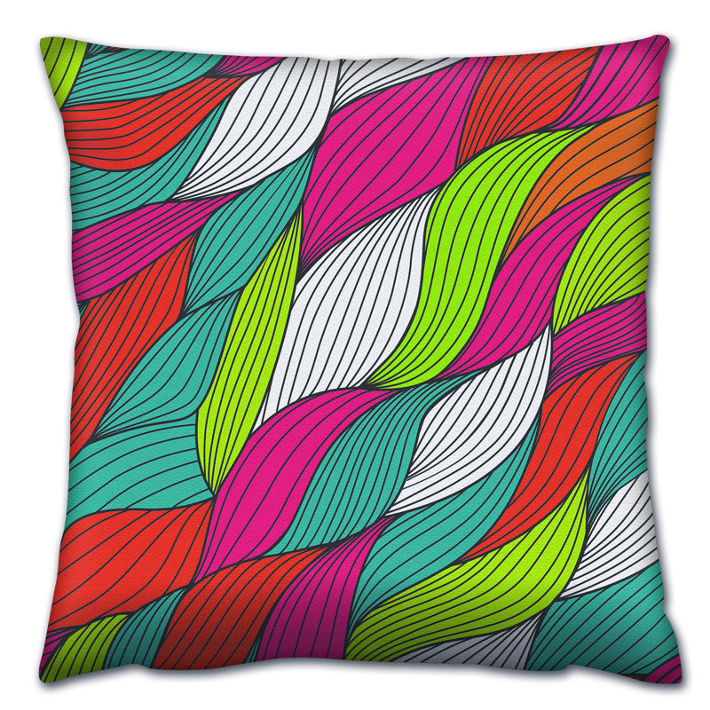 Coussin lavable de qualité supérieure, 17,0 x 17,0 pouces, 50% coton / 50% polyester, rembourrage en silicone, fermeture à glissière dissimulée | Doux, confortable et repassable | Parfait pour la décoration intérieure, le salon et la chambre à cou