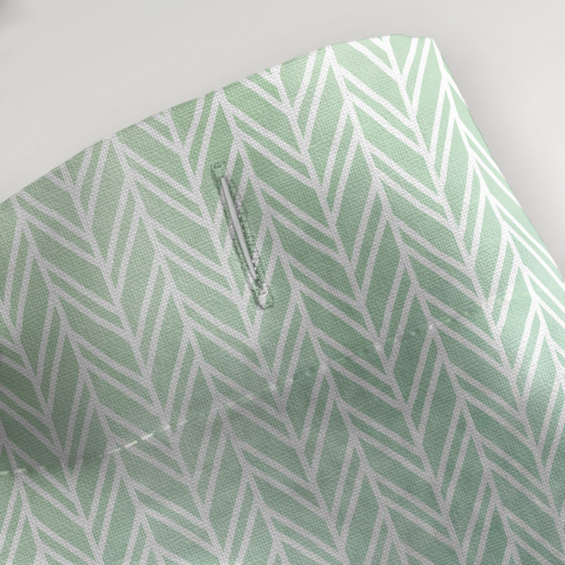 Rideau de douche Herringbone, Bleu / Jaune