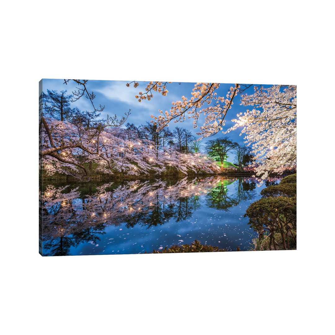 Sakura Festival At Takada Castle, Joetsu, Niigata Prefecture, Japan by Jan Becke - Wrapped Canvas Print
