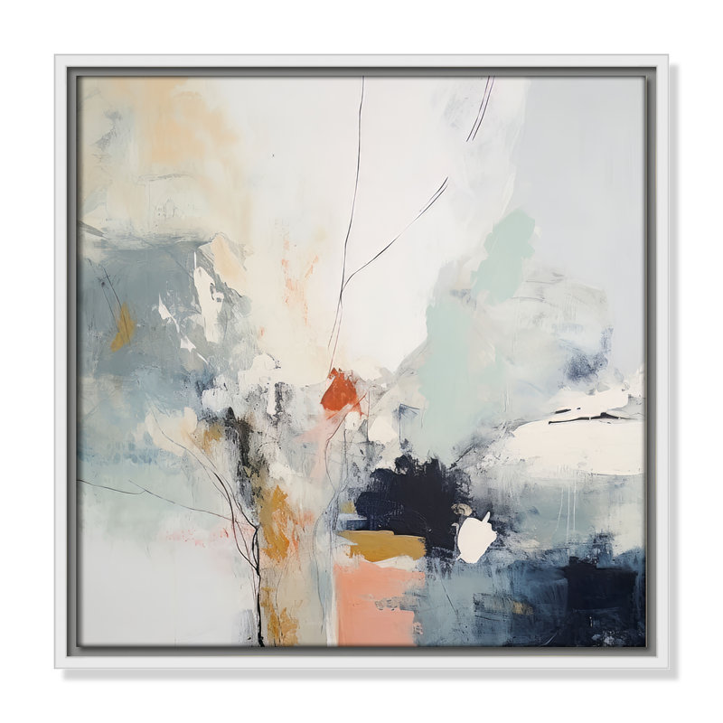 «Ethereal Blue Beats II» par Irena Orlov, 17.5'' W x 17.5'' H, Toile avec cadre, Flotteur blanc