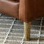 Fobbs Upholstered Top Grain Leather Armchair