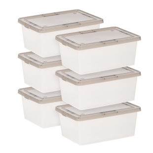 Superio 9.5 Qt Clear Plastic Storage Bins with Lids and Latches, Organizing  Containers, Stackable Plastic Bin for Household, Garage, School, and