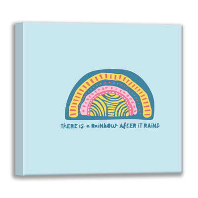 Rainbow Lettrage 1 - Estampe numérique sur toile tendue par Roochita Chachra