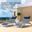 Leiner Outdoor Chaise Lounge Set Of 2, 5-Position Adjustable & Stackable - PVC-coated polyester Fabric With Removable Pillows-665976647