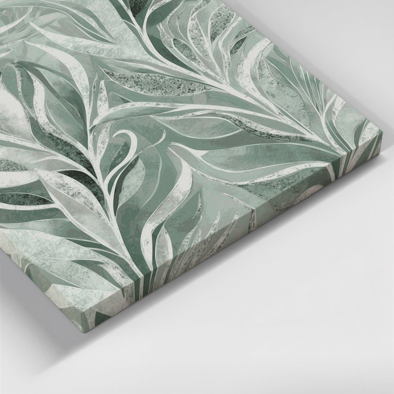 «Abstract Florals 89», art mural sur toile grise, H 12 po x l 12 po