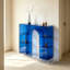 Console arquée bleue en acrylique-133691013