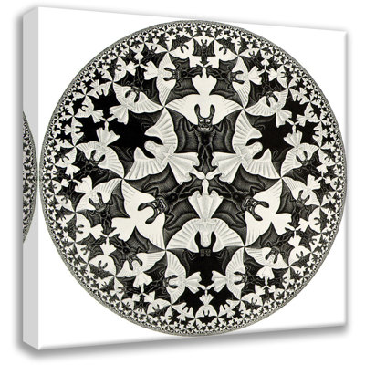 Circle Limit IV (Bats by M.C.Escher Gallery Wrapped Canvas