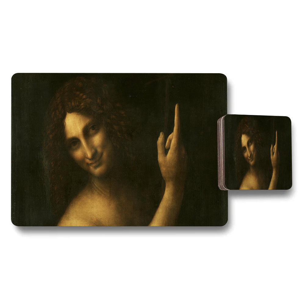 Mona Lisa Artwork Placemats and Coasters Set for Table Decor