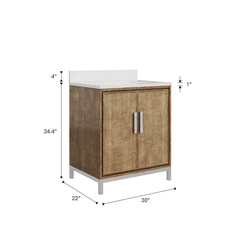 Westin 30" Freestanding Standard Single Bathroom Vanity with Top, Faucet Included