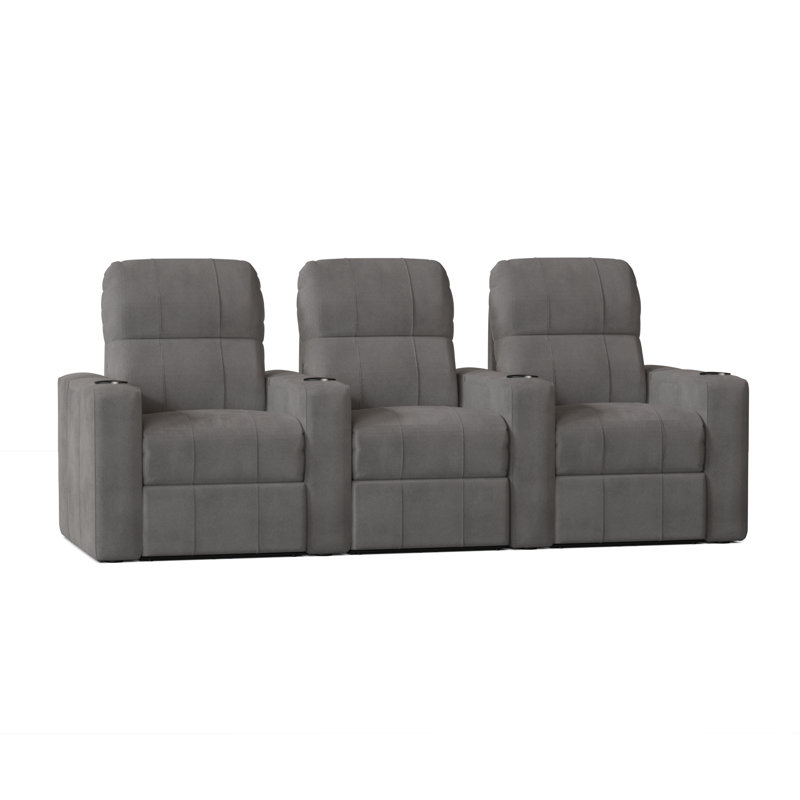 Canapé de cinéma maison 103 po Chrysander, Ombre Smartsuede, Manuel