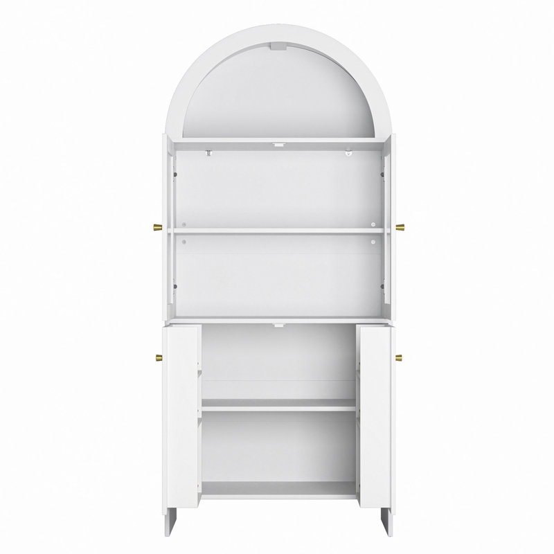 Armoire en dôme moderne en bois aggloméré inspiré de la technologie, une combinaison intelligente de rangement pour les collations et d'éclairage à DEL