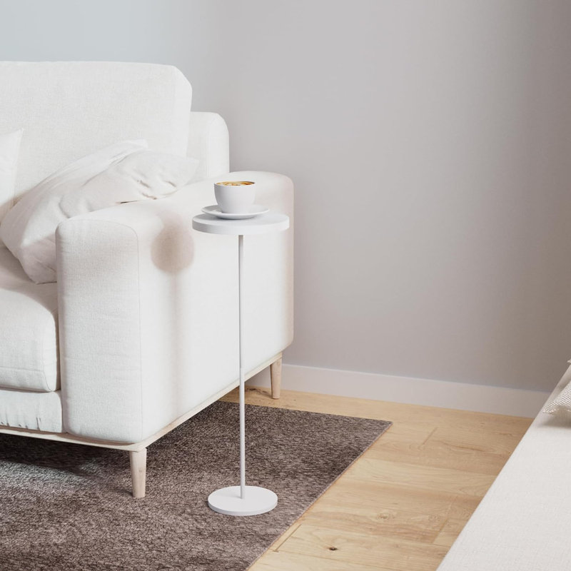 Table de bout Jahdon, Blanc, H 24,21 po x l 7,87 po x P 7,87 po