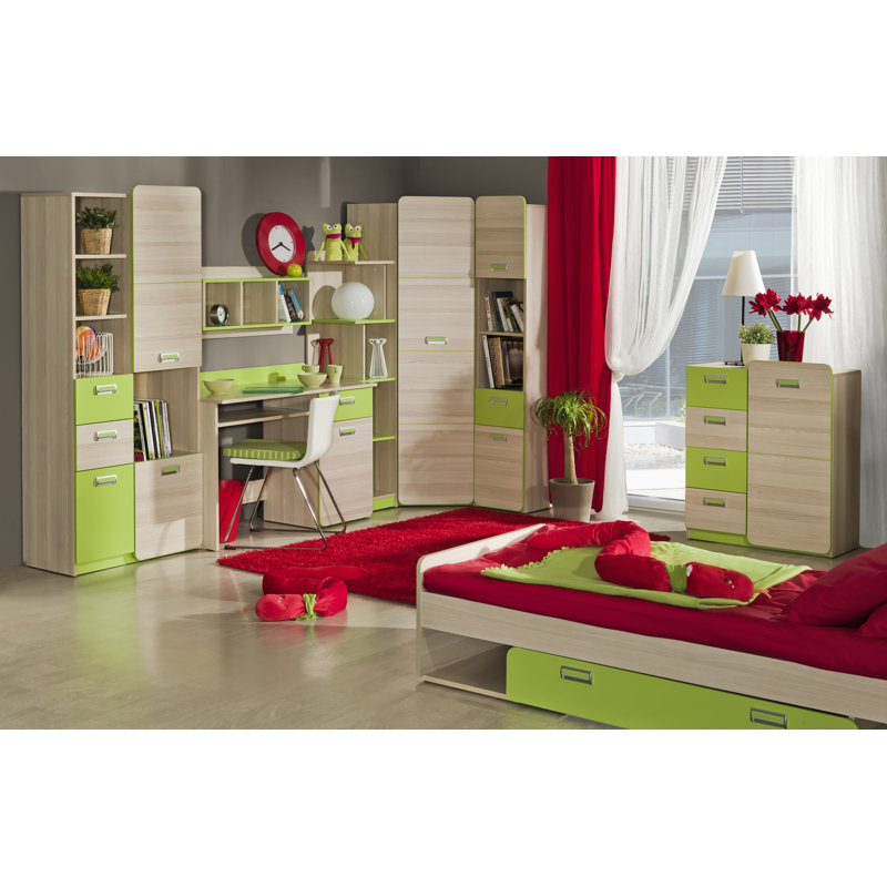 Roscoe Kids 4 - Drawer Combo Dresser, Beige/Green