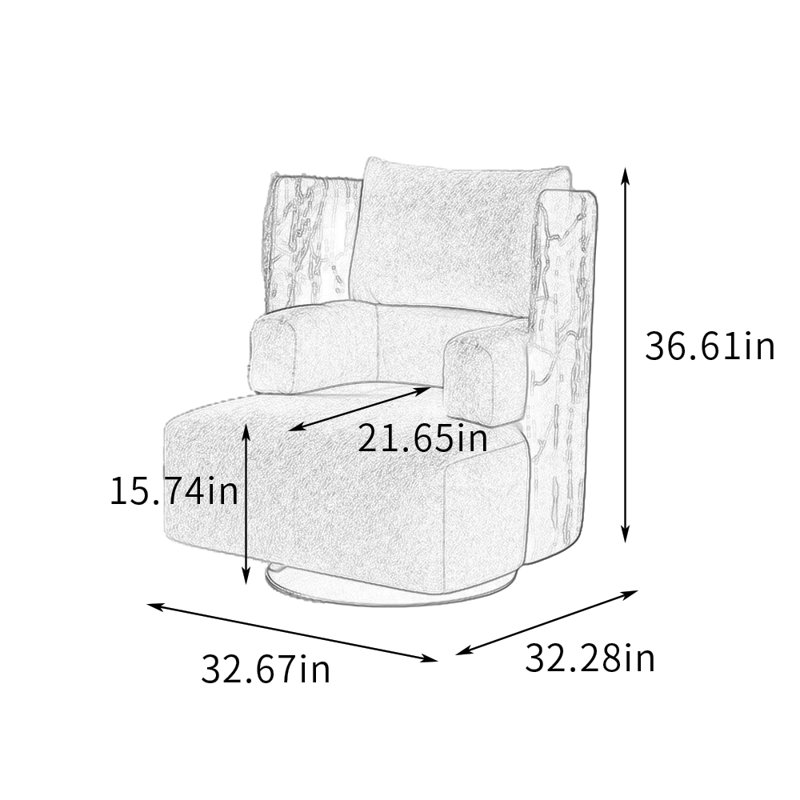 Fauteuil inclinable ergonomique simple avec base en métal