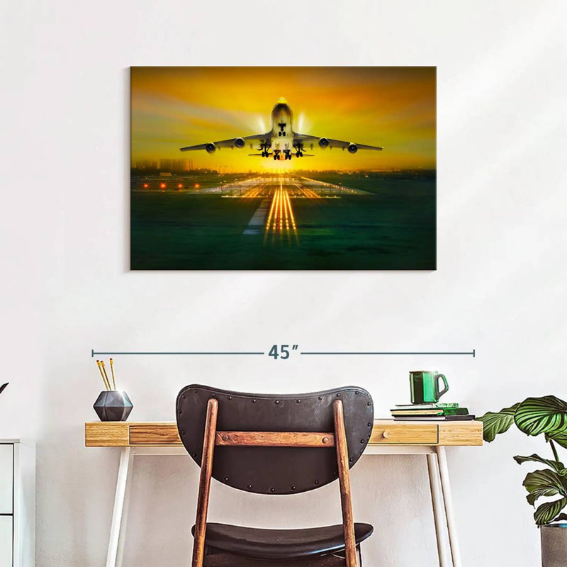 Impression sur toile, Commercial Airplanes, H 24 po x l 36 po x P 1,25 po