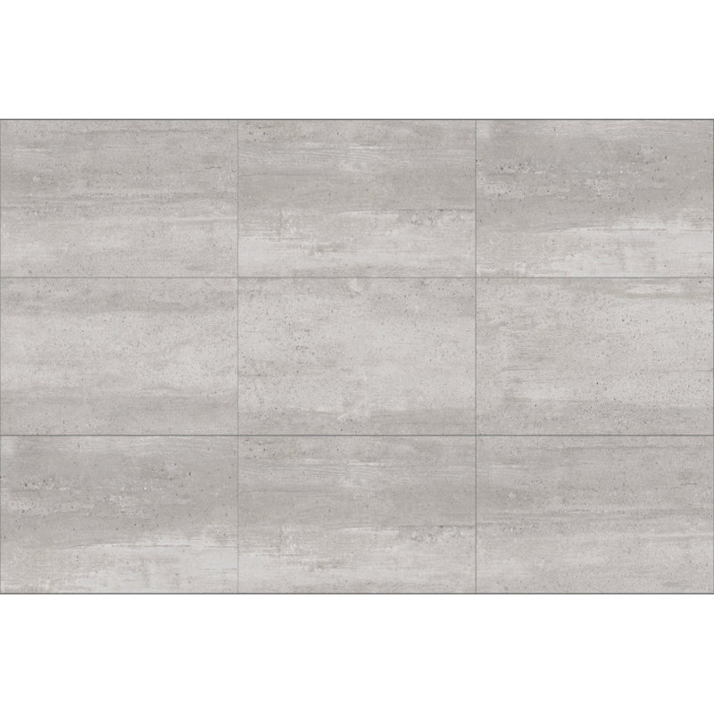 Carreau de mur et de sol en béton 12 po x 24 po, Gris clair