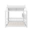 Lit double pleine grandeur avec tablettes de rangement, lit maisonnette avec toit-281909940-281909943