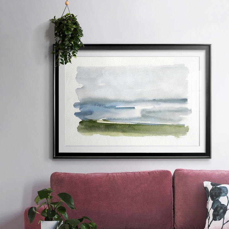 Coastline Splash II, impression encadrée avec verre biseauté mat et verre, Noir, H 15 po x l 21 po x P 1,5 po