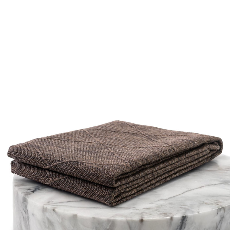 Modern Outdoor Geometric Area Rug, Non-Slip Washable Carpet, Rectangle 9' x 12'