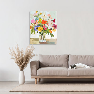 Toile «Cheerful Summer Garden Blooms», conception par Riley B