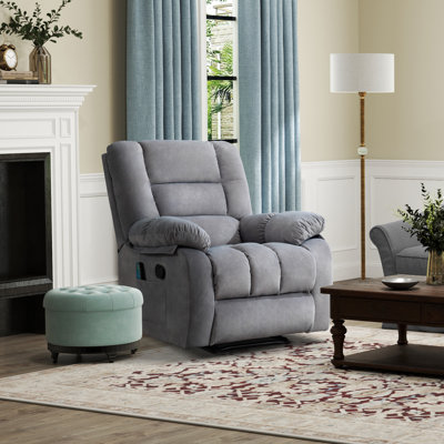 Fauteuil de massage inclinable manuel avec fonction chauffante de 35,8 po de large Lyquinn