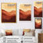 Tableau mural bohème rouge-brun paysage I - Paysages abstraits encadrés-867594952-1019852562