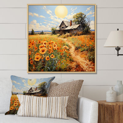 " Farmhouse Sunlit Haven Pointillism II "