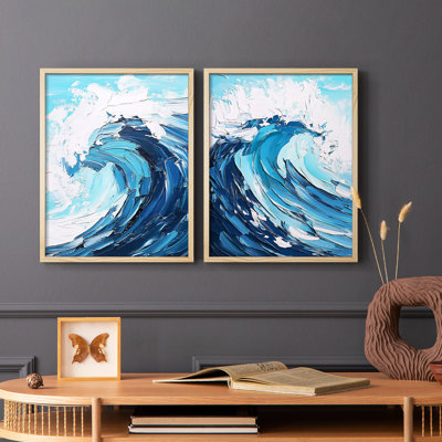 NAUTICAL Series Lxxxi - reproduction encadrée de qualité supérieure - prête à être accrochée - aucun clou requis - aucun clou requis