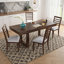 Ensemble de salle à manger à rallonge 7 pièces GatherHaven - Table rustique en bois de 60 à 78 po avec 6 chaises rembourrées-855446983-860112126