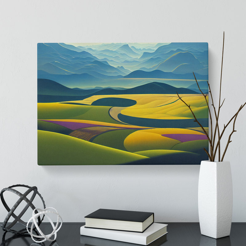 Staggering Spring Meadow Landscape - Wrapped Canvas, 50cm H x 76cm W x 3cm D