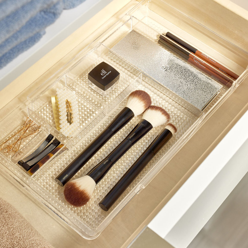 Clear Expandable Plastic Vanity Drawer Organizer