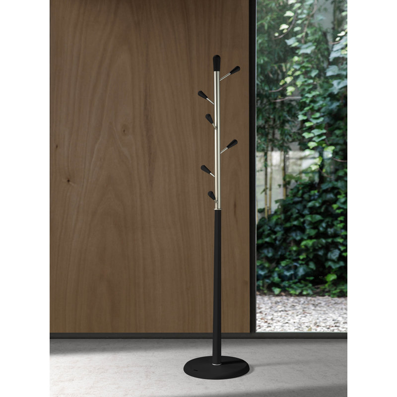 Beehler Freestanding 6 - Hook Coat Rack, Black