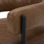 Fauteuil demi-tonneau en cuir Rosanna