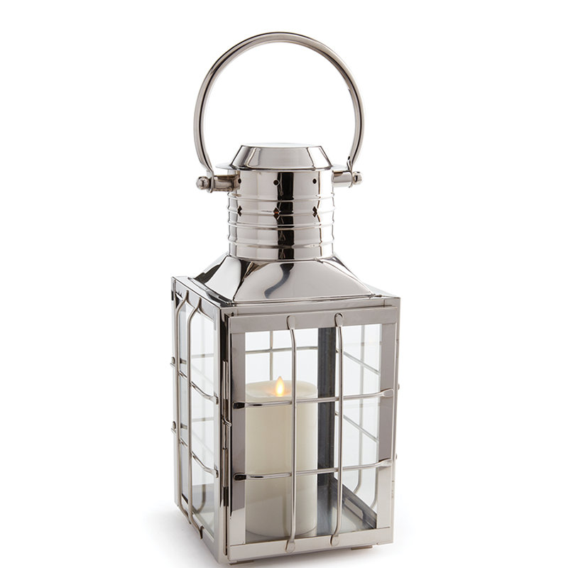 Lantern, 17.5" H x 8.5" W x 8.5" D