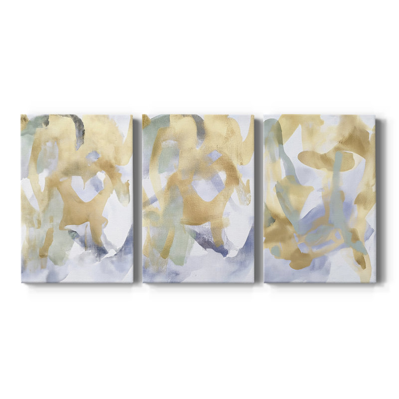 ABSTRACT Series DCCL XXXVII - Toile tendue sur mesure - 3 pièces, H 12 po x l 24 po